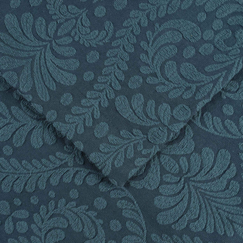 Aspen Deep Sea Floral Cotton Blend Twin Bedspread Set