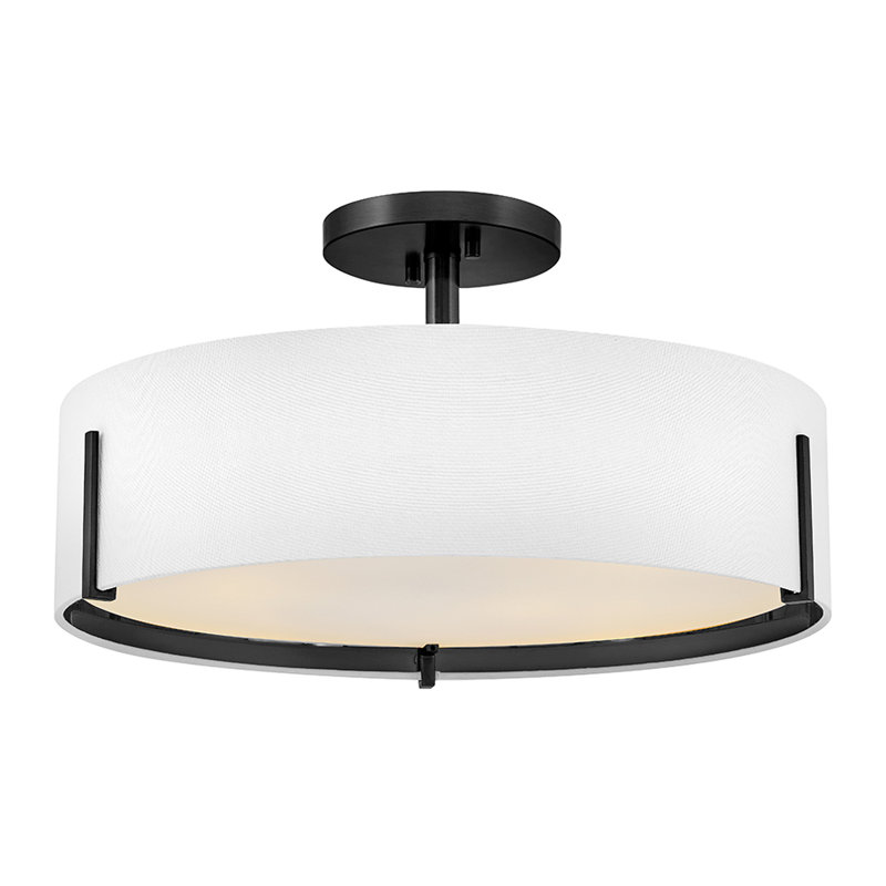 Hinkley Halle Semi Flush Mount, Black