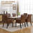 Tufted Upholstered High Back Dining Armchair, Faux Leather-1544929037