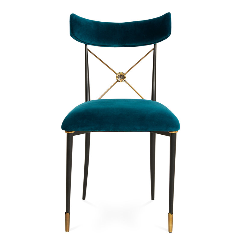 Rider Dining Chair, Brass/Gold, Rialto Peacock