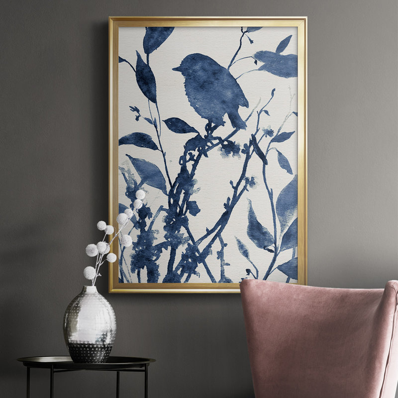 Bluebird Silhouette II - impression d'un cadre photo unique, Doré, H 36,5 po x l 26,5 po x P 1 po