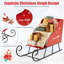  Chariot de traîneau de Noël en métal pour Noël