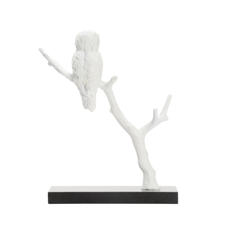 Bog Figurine, Matte White/Black