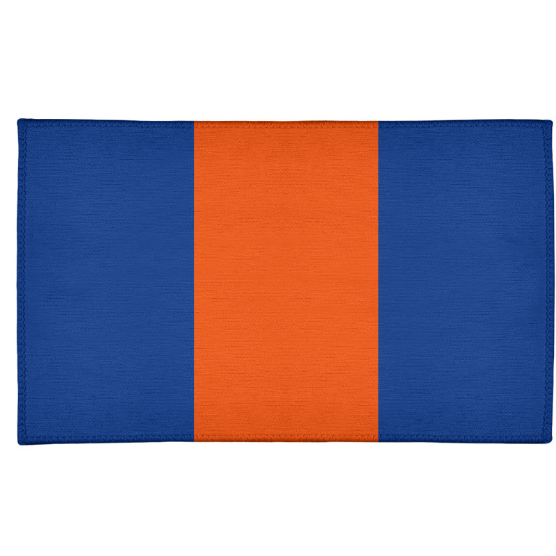 Bleu royal tissé à plat, Rectangle 5 pi x 7 pi