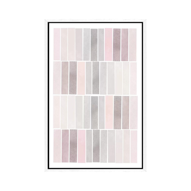 Blush Tone Watercolour by Leah Straatsma - Print on Canvas, White Floater Framed, 66.04cm H x 45.72cm W x 3.81cm D
