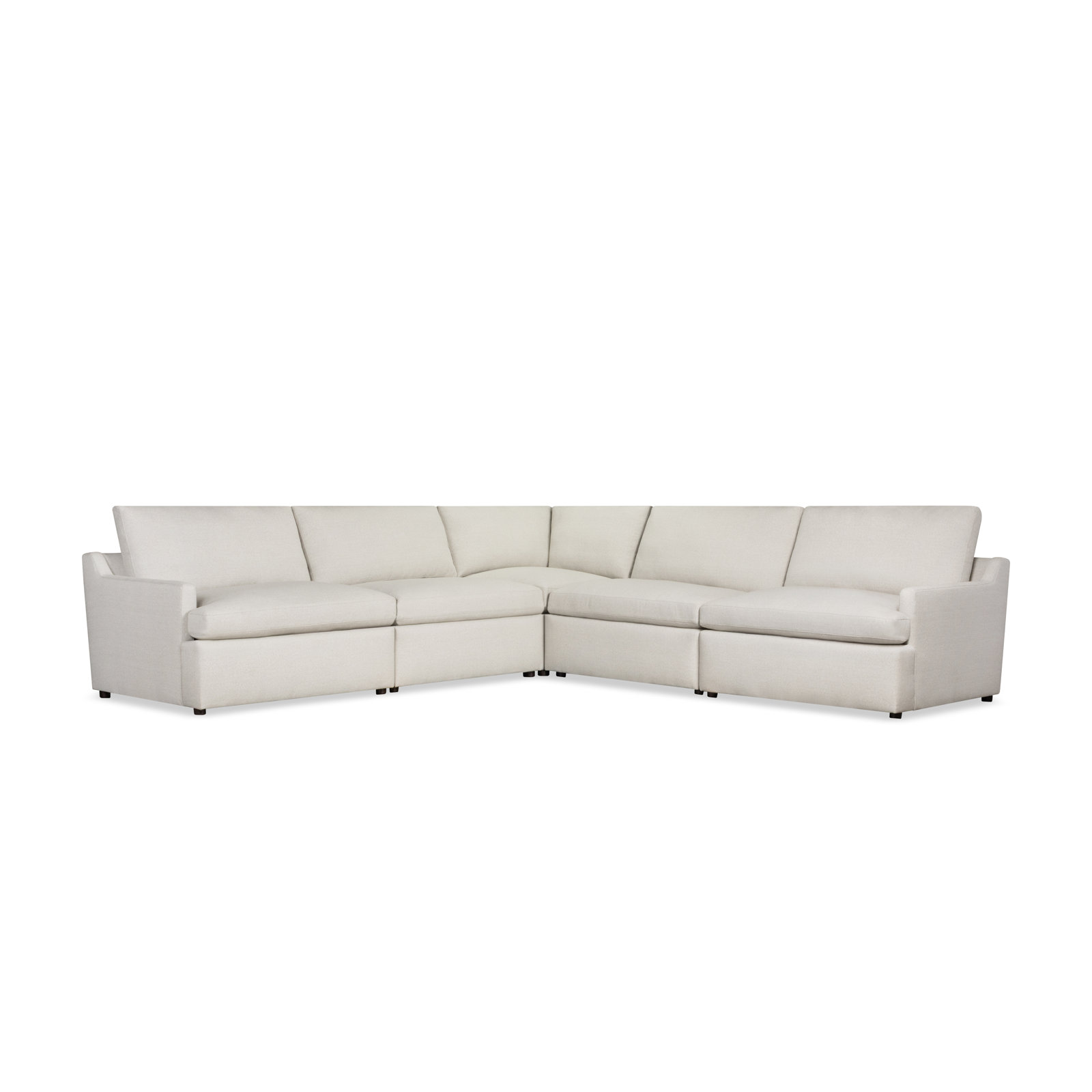 Essex Chaise Sectional, Macarena Light Gray Basketweave Fabric