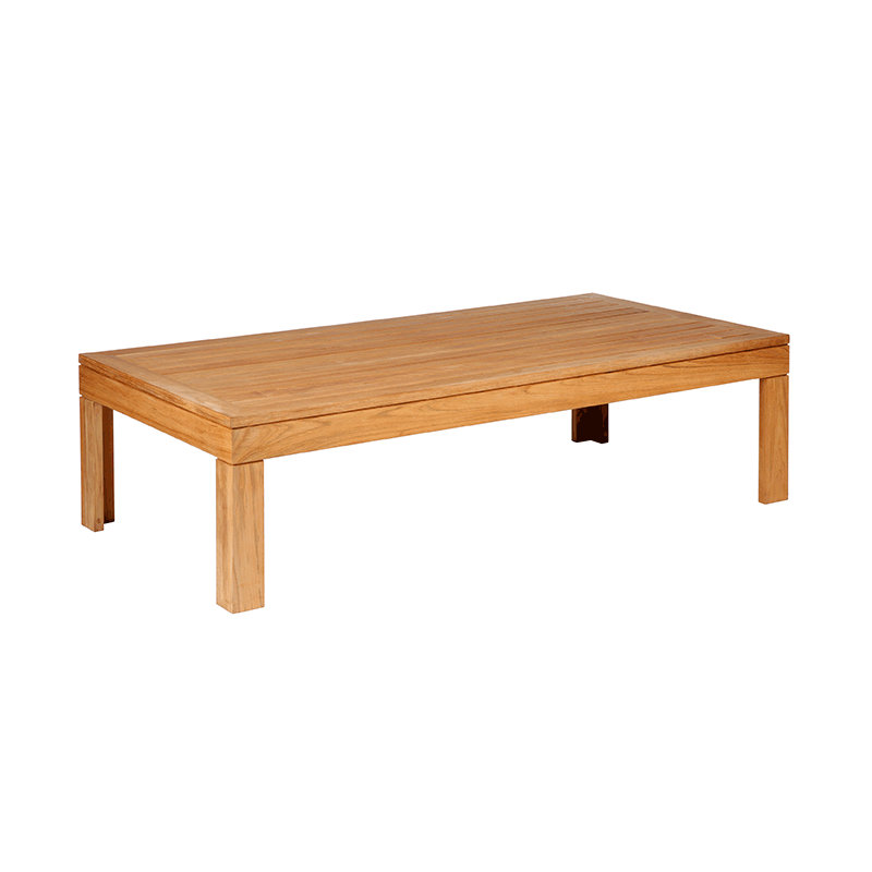 Linear Outdoor Teak Coffee Table, 59"