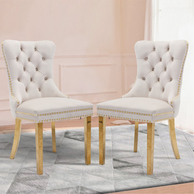 Geddy 20'' H Tufted Velvet Upholstered Side Chair