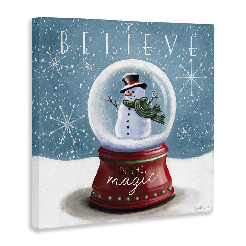 «Believe In Magic Snowglobe» par Elizabeth Tyndall, H 36 po x l 36 po