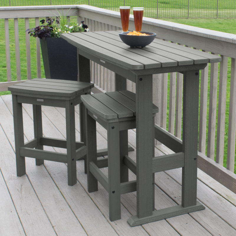 Arbnora 2 - Person Patio Dining Set with Rectangular Table, Coastal Teak