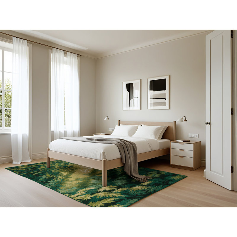 Tapis vert lavable à la machine, Rectangle 5 pi x 7 pi