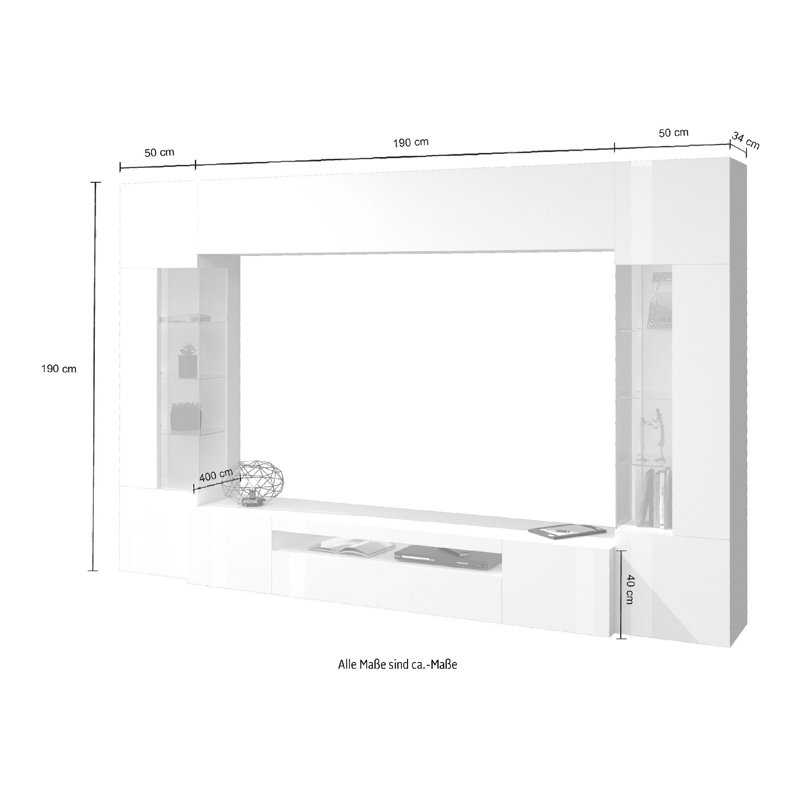 Calsey TV Stand for TVs up to 88", Anthracite/Maple