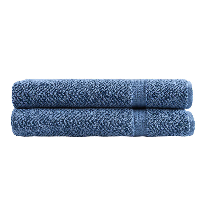 Vandewa Luxury Turkish Cotton Bath Sheet Set, Midnight Blue, Bath Sheet - 2 Pack