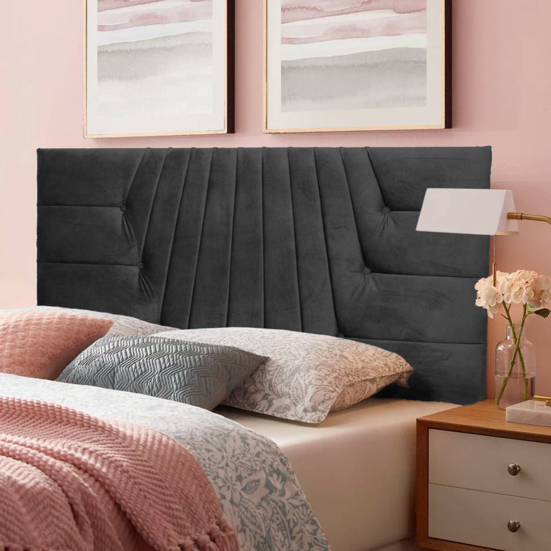 Noreen Upholstered Headboard, Small Single (2'6), Black