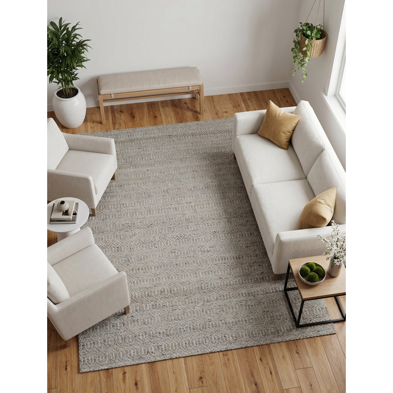 Mantra Area Rug in Beige, Rectangle 12' x 15'