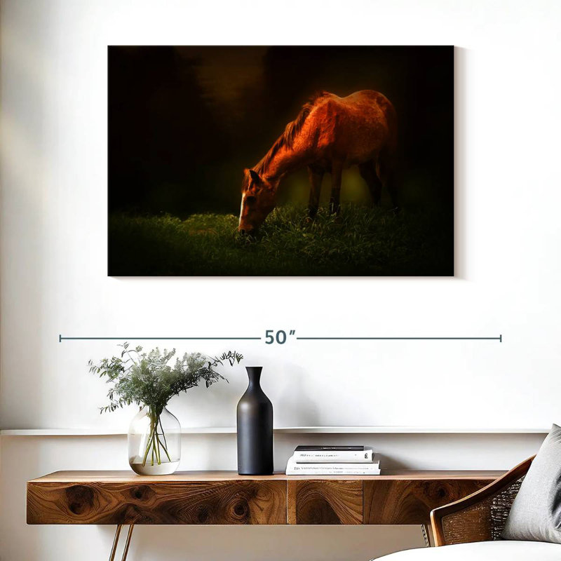 Brampt Grazing Horse, 26" H x 39" W