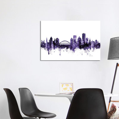 Rochester, New York Skyline by Michael Tompsett - Wrapped Canvas Painting