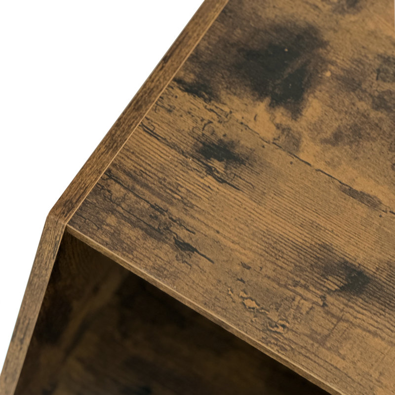 Table d'appoint hexagonale de 47,9 po en bois antique, espace de rangement spacieux, fabrication robuste, polyvalente à diverses fins, instructions d'assemblage faciles: café de 47,9 po, 2 pièces, surface, construction robuste, utilisation,