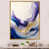 Toile avec cadre flottant or