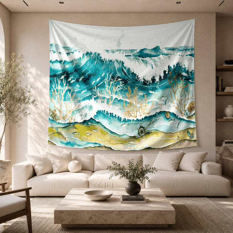 Tapisserie murale Nautical Beach, 26" x 36"
