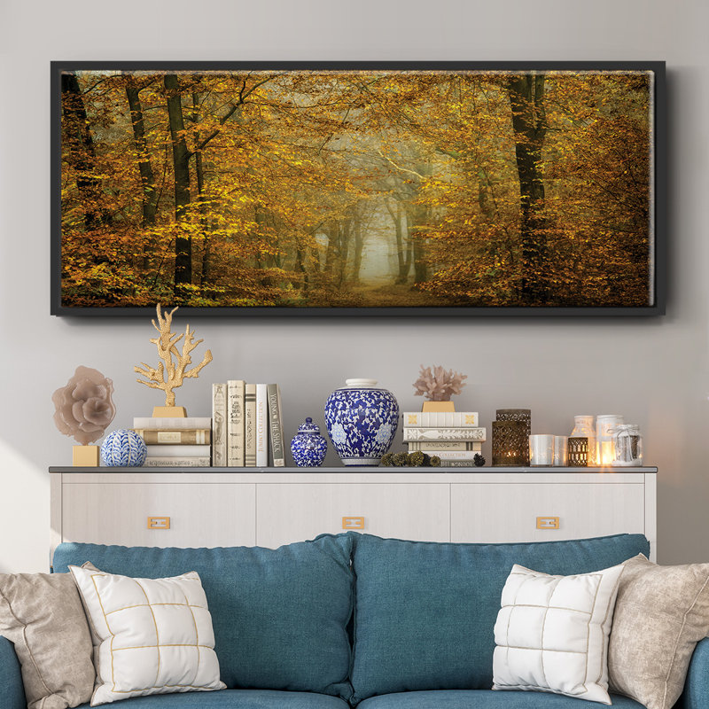 Soon Fall Leaves- Framed Canvas, 20" H x 50" W