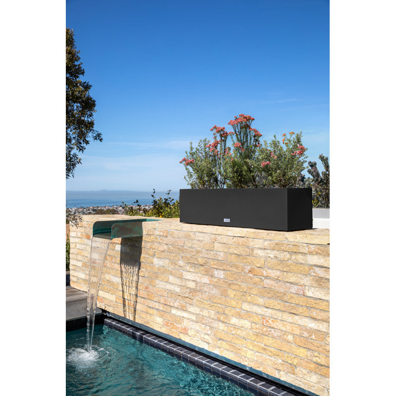 Block Series Window Box Planter, Black