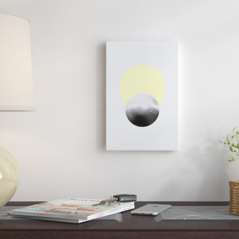Lune et soleil par LEEMO - Impression sur toile, H 26 po x l 18 po x P 1,5 po