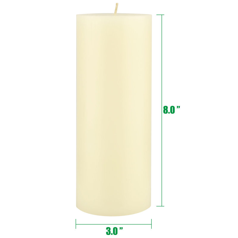 Ensemble de bougies longues 6 pièces, H 8 po x l 3 po x P 3 po