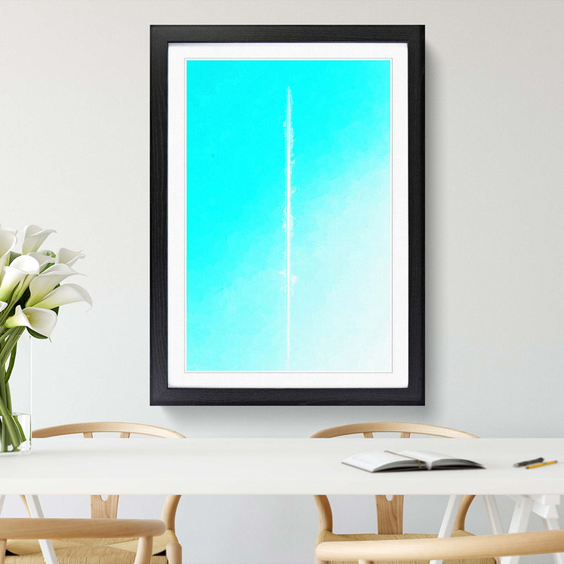 Plane in the Sky - Framed Print, Black, 76cm H x 50cm W x 2cm D