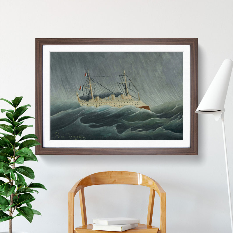 Candore Acarcio by Henri Rousseau - Framed Print, 48cm H x 65cm W x 2cm D, Walnut Framed