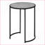 Élégante table basse en stratifié gris avec pieds en métal noir - pour le salon et amp; Chambre à coucher, poids léger Robuste