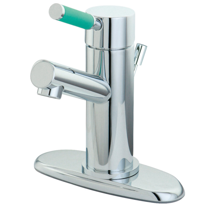Green Eden Bathroom Faucet with Cover Plate, Polished Chrome
