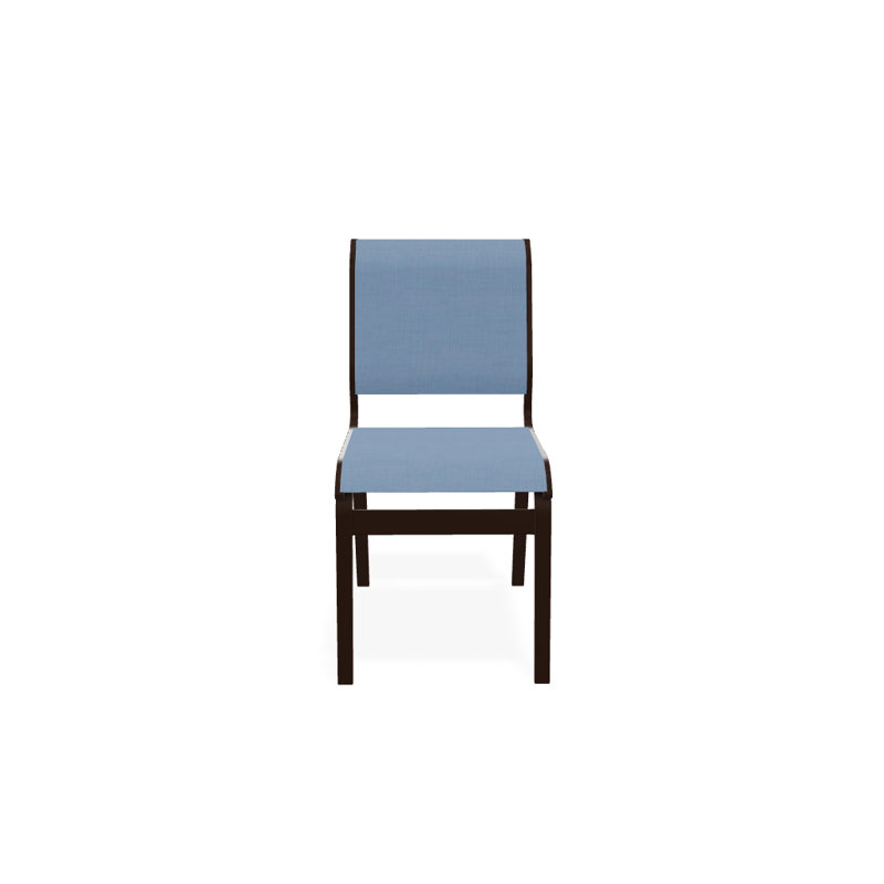 Chaise d'appoint de salle à manger Hiraku, Kona texturé, Ciel 42D