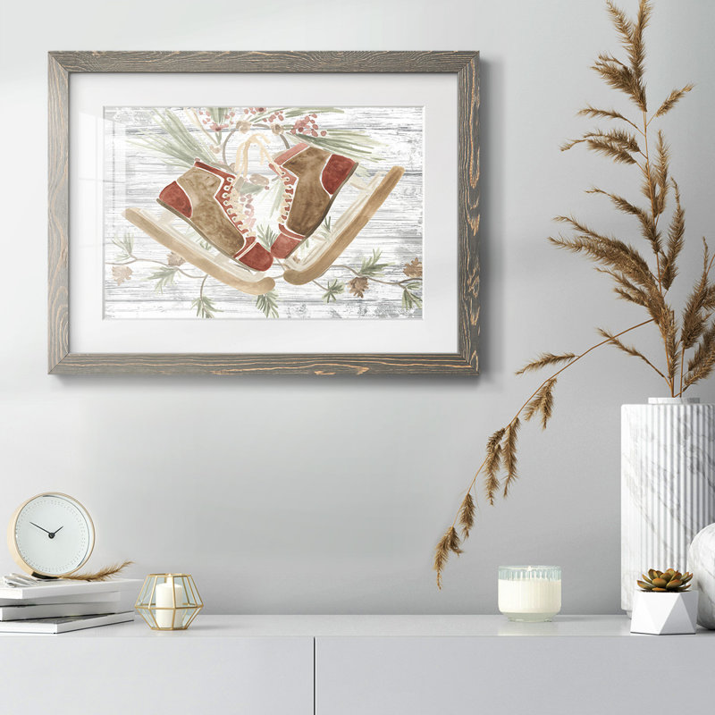Pinecone Lodge Collection A - reproduction de cadre photo simple, Gris, H 26 po x l 38 po