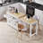 74.5" Grey Kitchen Island with Expandable Table | 7 Wheels, Spice Rack & 4-Door Storage-1554674730