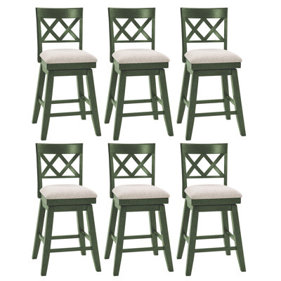 Tabouret de bar en bois massif Modern Farmhouse