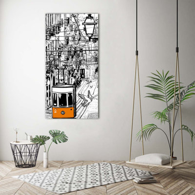 Tram In Lisbon - Wrapped Canvas Print