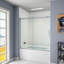 Porte de douche coulissante simple sans cadre avec verre transparent l 59 po x H 60 po-102079746