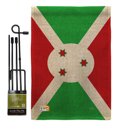 Double Sided 18.5'' H x 13'' W Polyester Flag Set