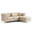 Canapé Chesterfield modulaire léger de luxe avec capitonnage à boutons fait à la main et garniture en métal