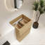 Base de meuble-lavabo moderne 24 po avec rangement double tiroir-122822441