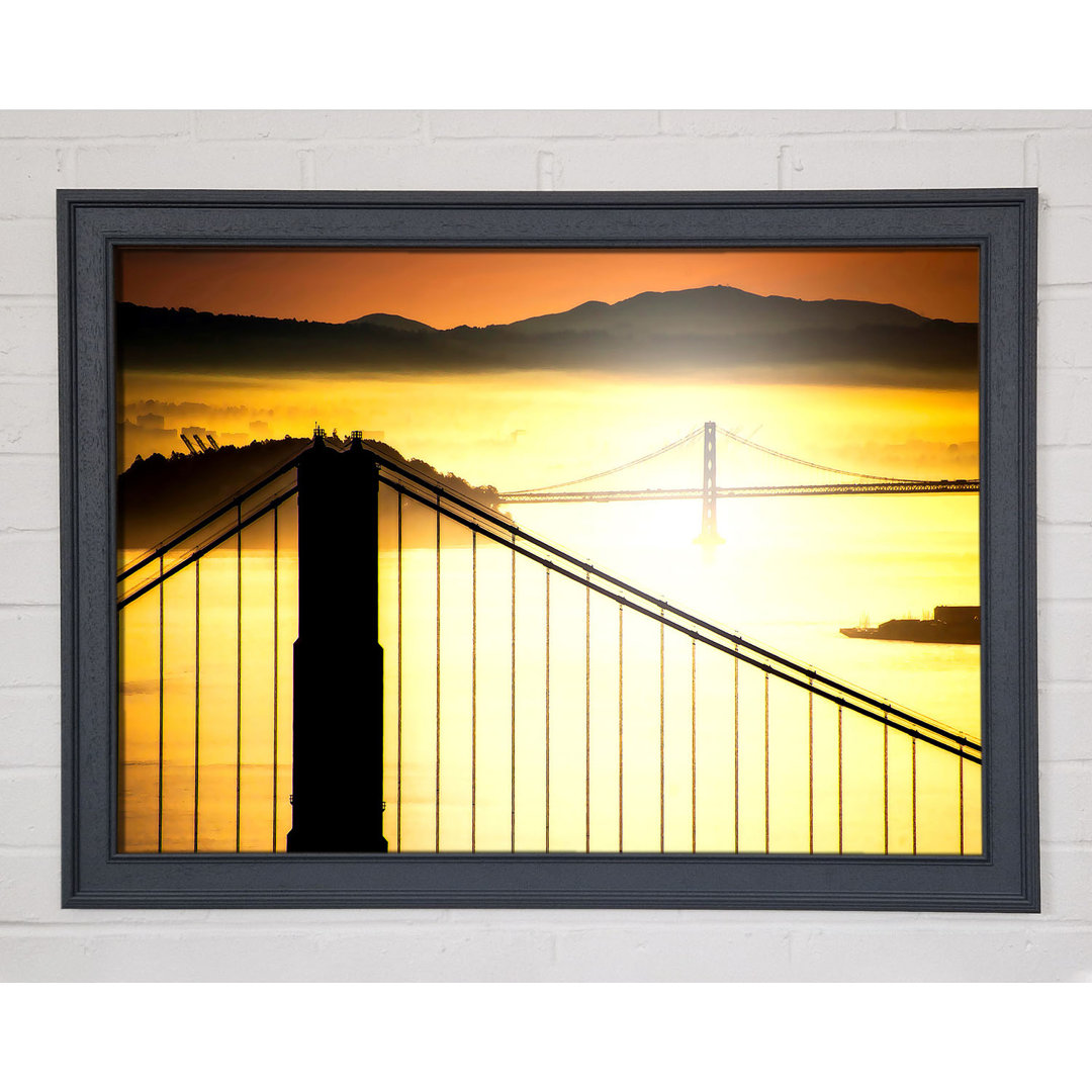 Gerahmtes Wandbild Sunrise Over San Francisco Bay