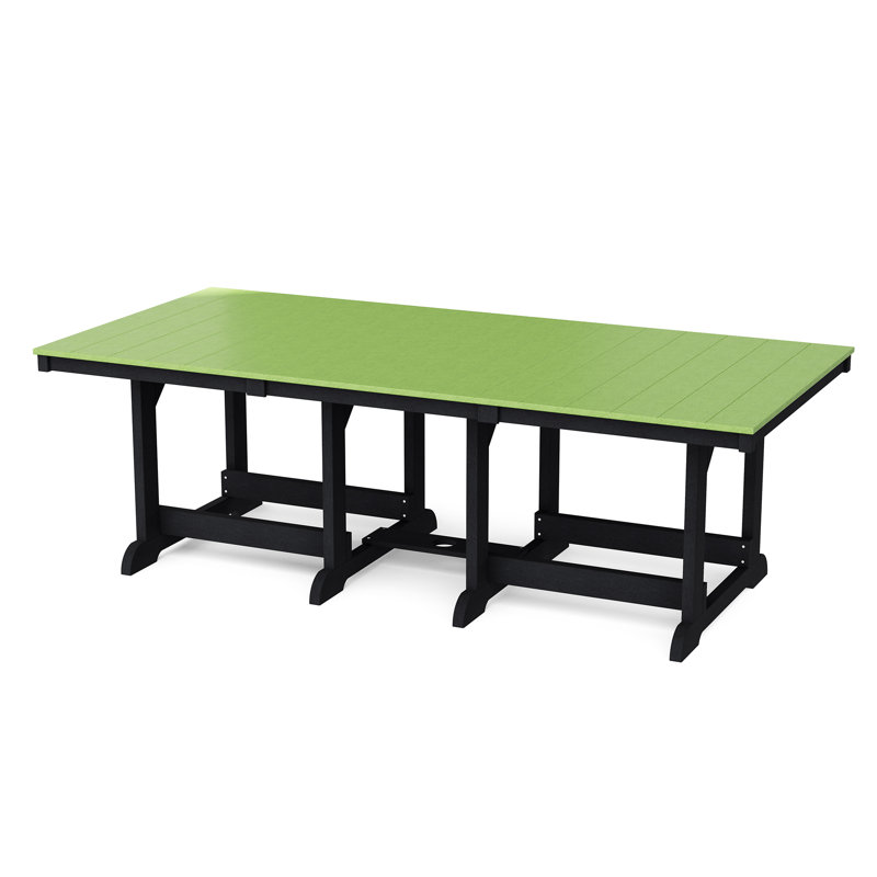 Heritage 44” x 94” Dining Table, Lime Green/Black