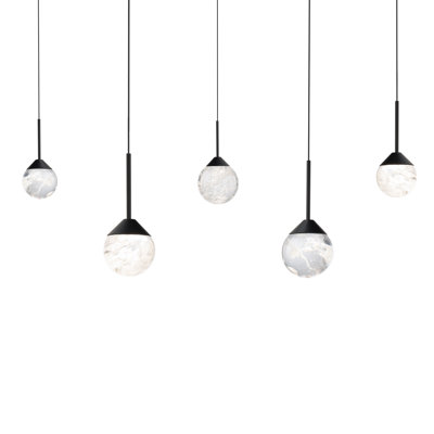 Quest 5 Light Crystal LED Multi-Light Pendant
