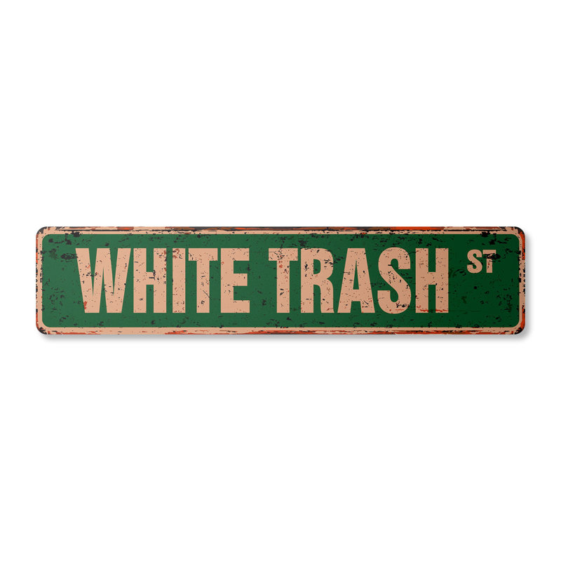 Plaque de rue blanche en aluminium 4 po x 18 po, H 4 po x l 18 po x P 0,1 po