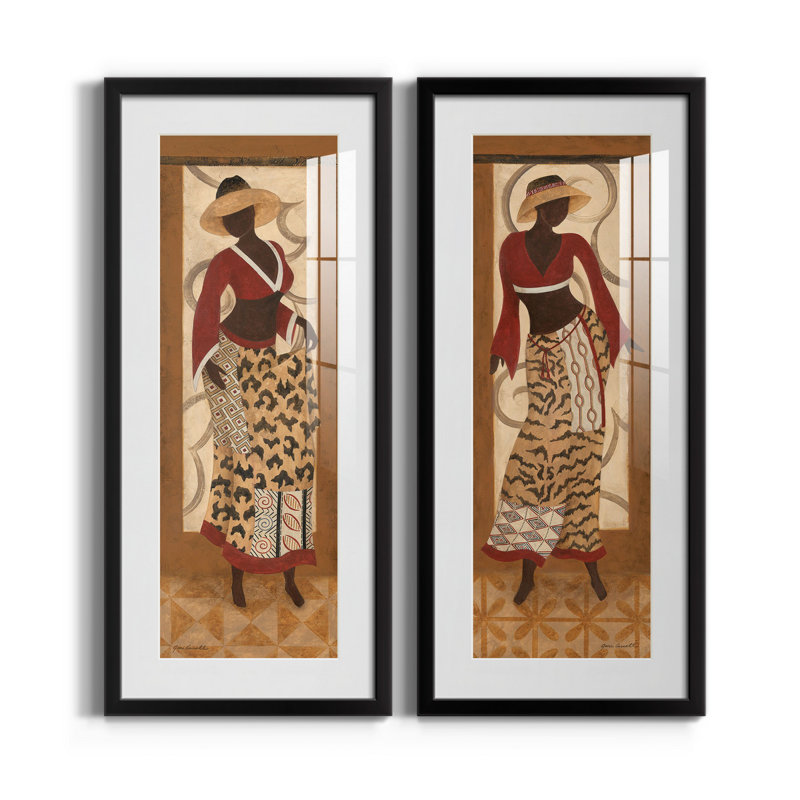 Cadre photo, ensemble de peintures sur papier, Cadre noir