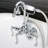 Kingston Brass Royale Three-Handle 2-Hole Tub Wall Mount Clawfoot Tub Faucet with Hand Shower-37377941-113042689