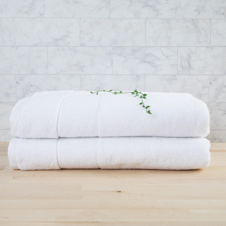 Aston & Arden Turkish Striped 2-Piece Bath Towels - 60x30 - Pewter