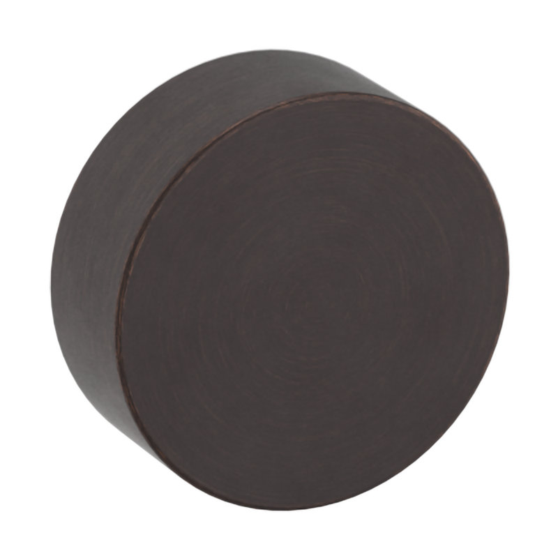 Venetian Bronze Round Contemporary Cabinet Knob with Mounting Hardware