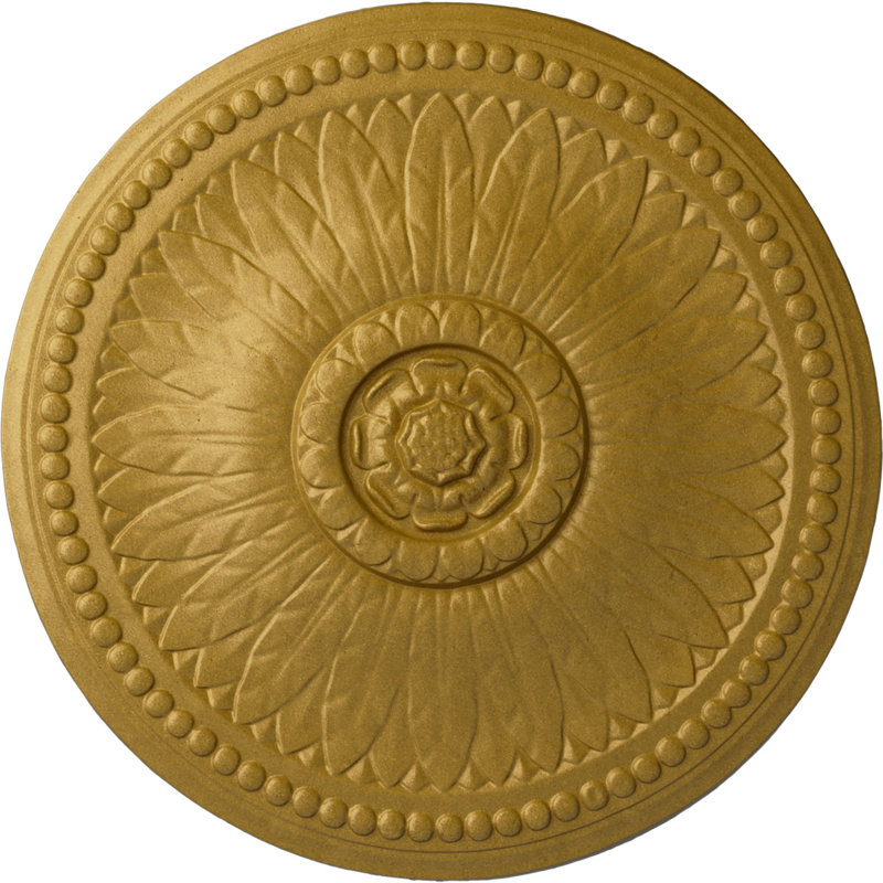 Endurathane Richmond Ceiling Medallion, 18"OD x 1 3/8"P (Fits Canopies up to 2 5/8"), Hand-Painted Americana Crackle Finish